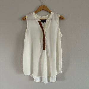 Sunday in Brooklyn Cream Mandarin Collar Blouse